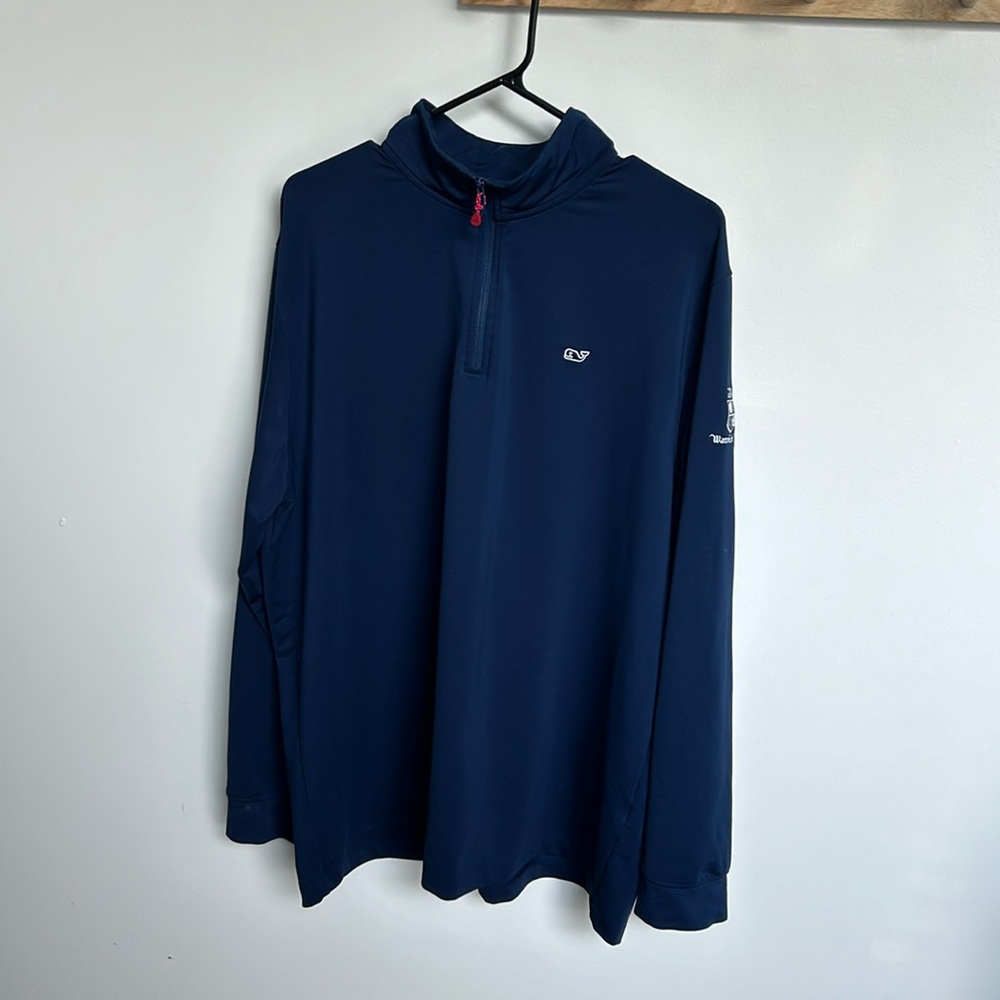 Navy blue vineyard vines quarter zip